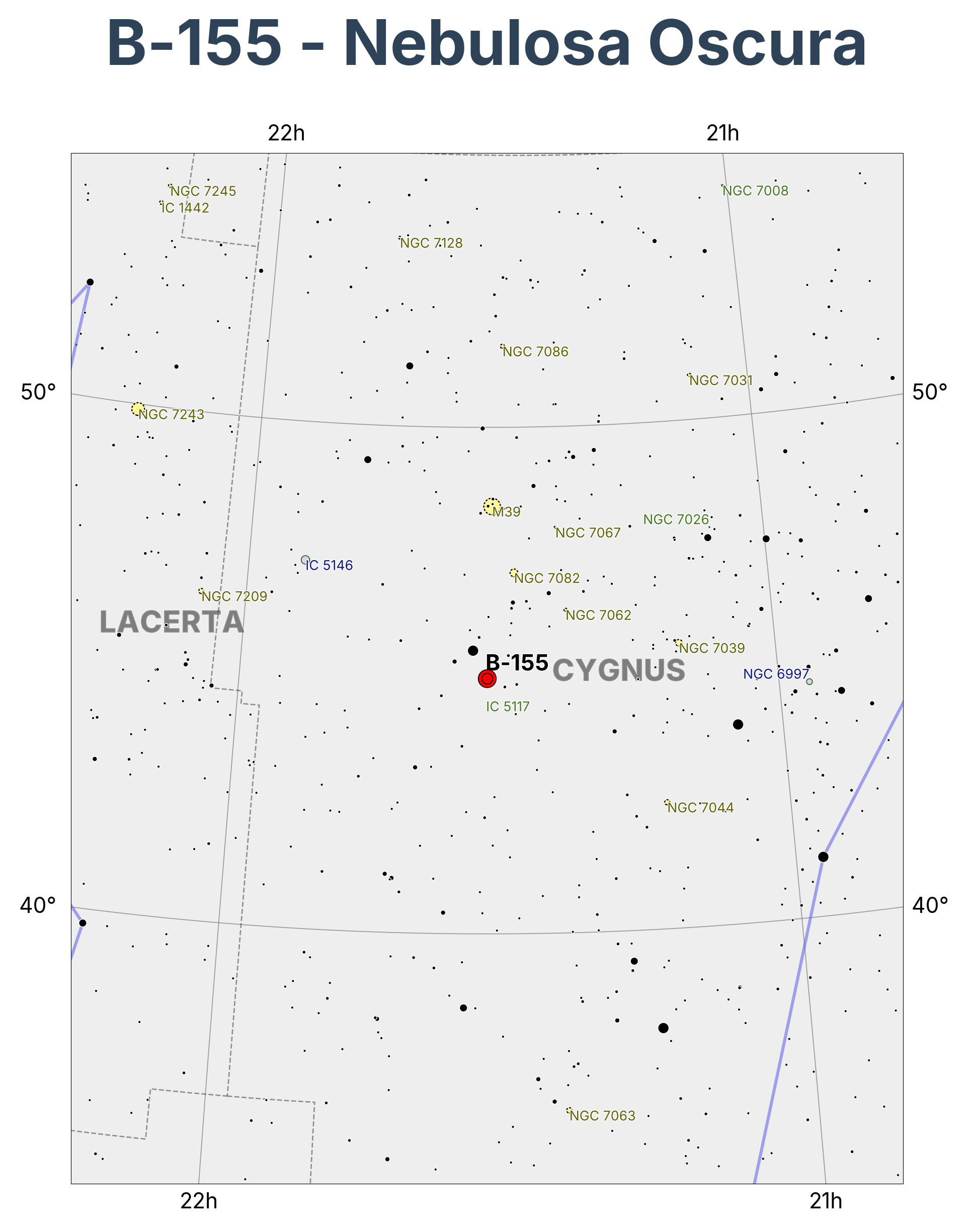 B-155 - Nebulosa Oscura en Cygnus (Cisne)