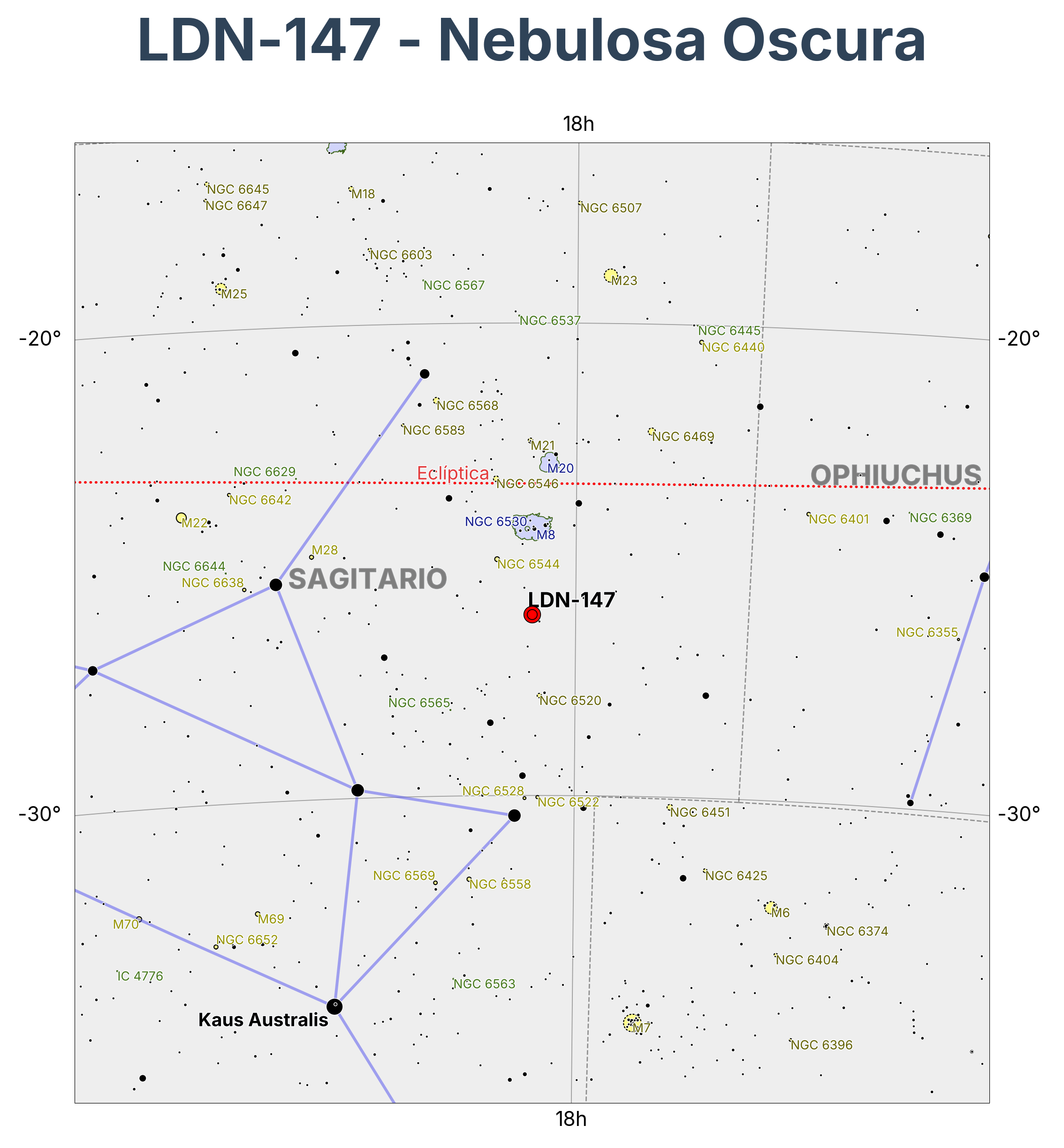 LDN-147 - Nebulosa Oscura en Sagitarius (Arquero)