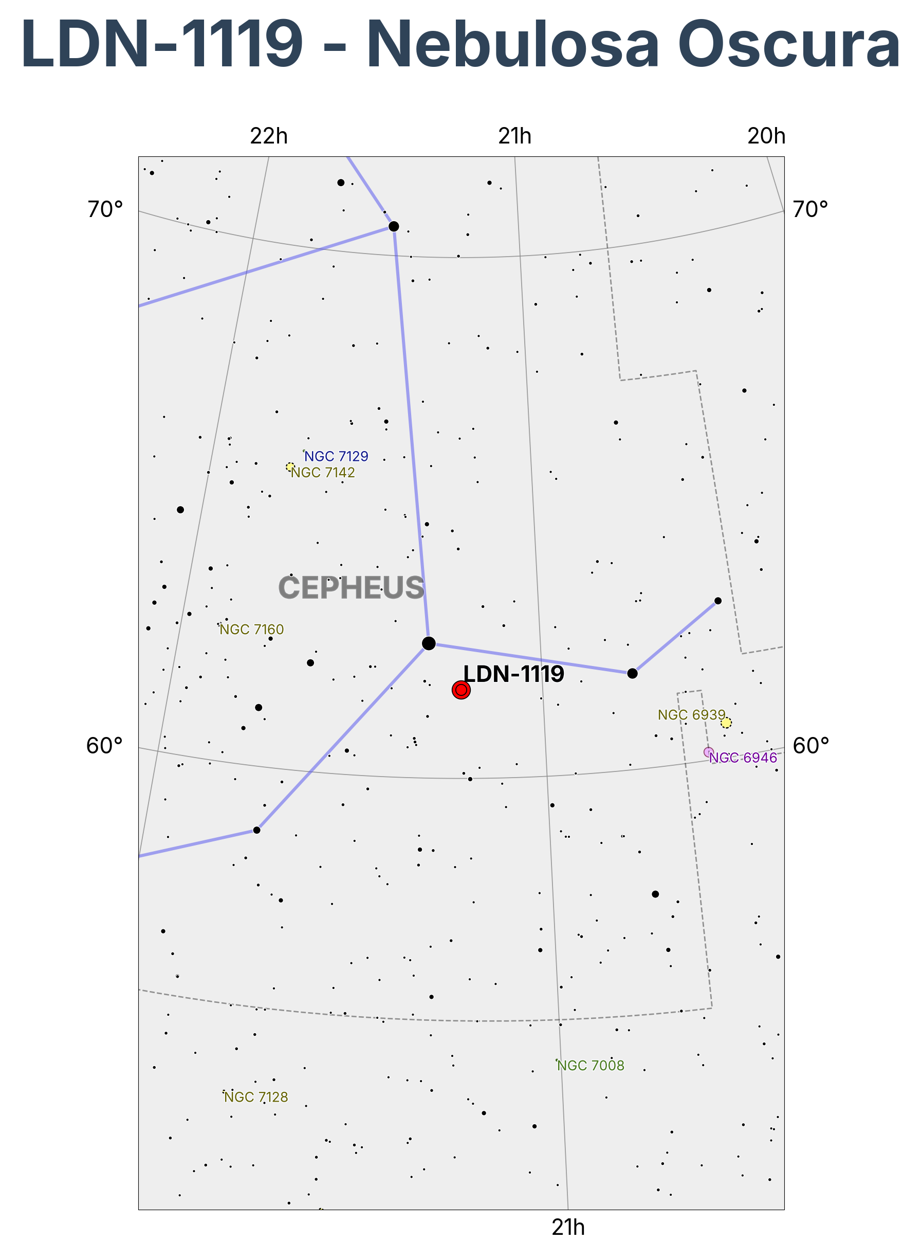 LDN-1119 - Nebulosa Oscura en Cepheus (Cefeo)
