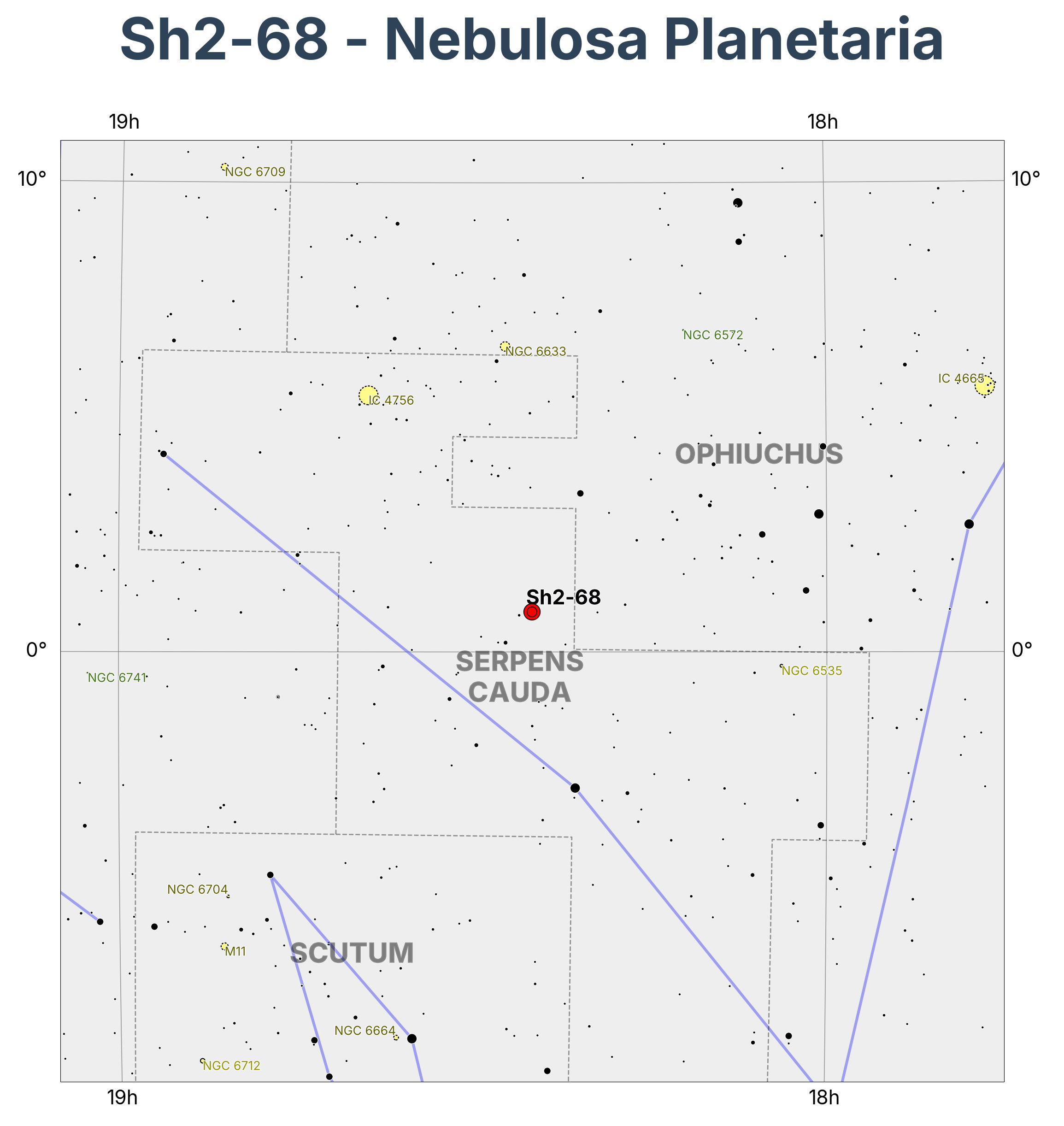Sh2-68 - Nebulosa Planetaria en Serpens (Serpiente)