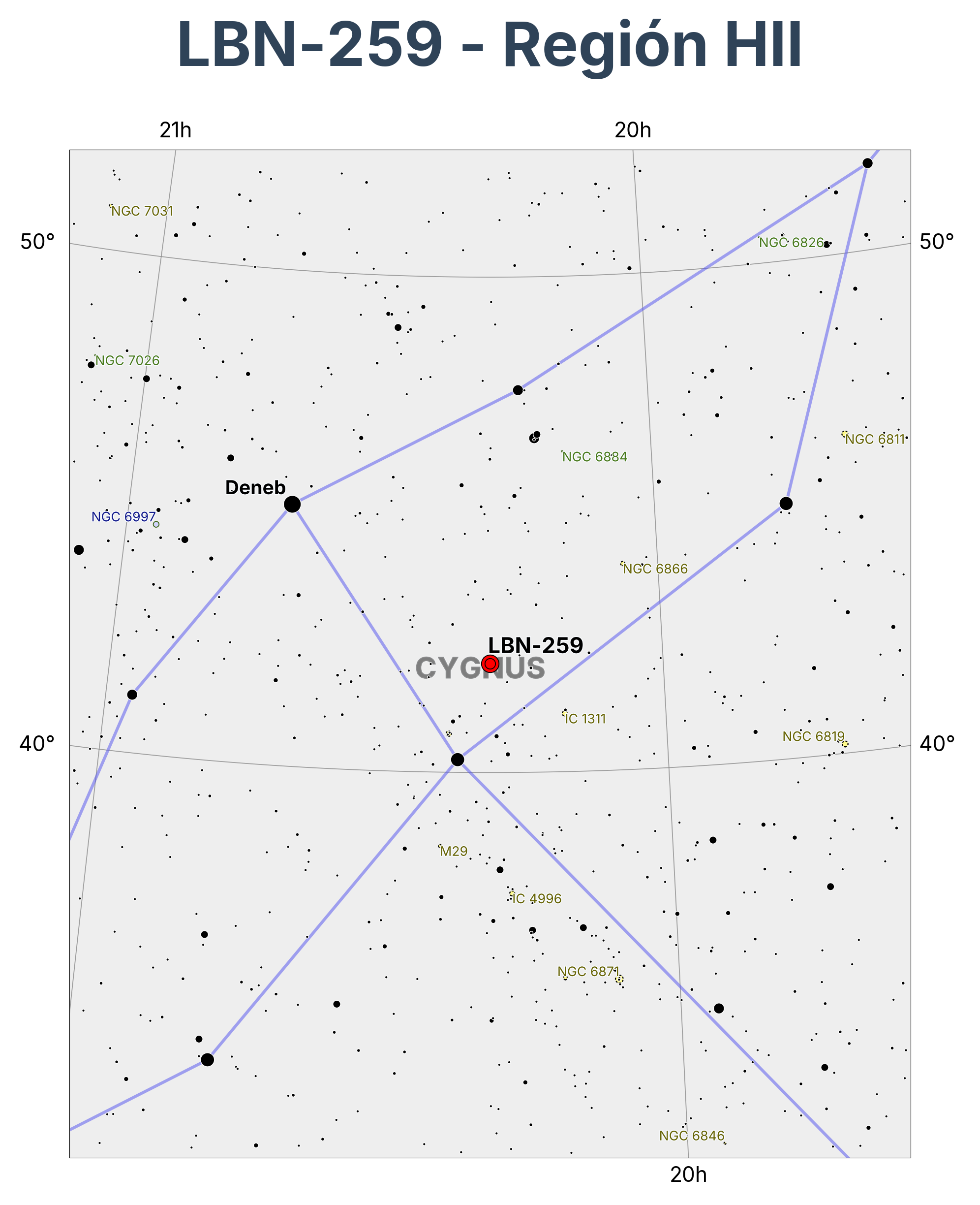 LBN-259 - Región HII en Cygnus (Cisne)