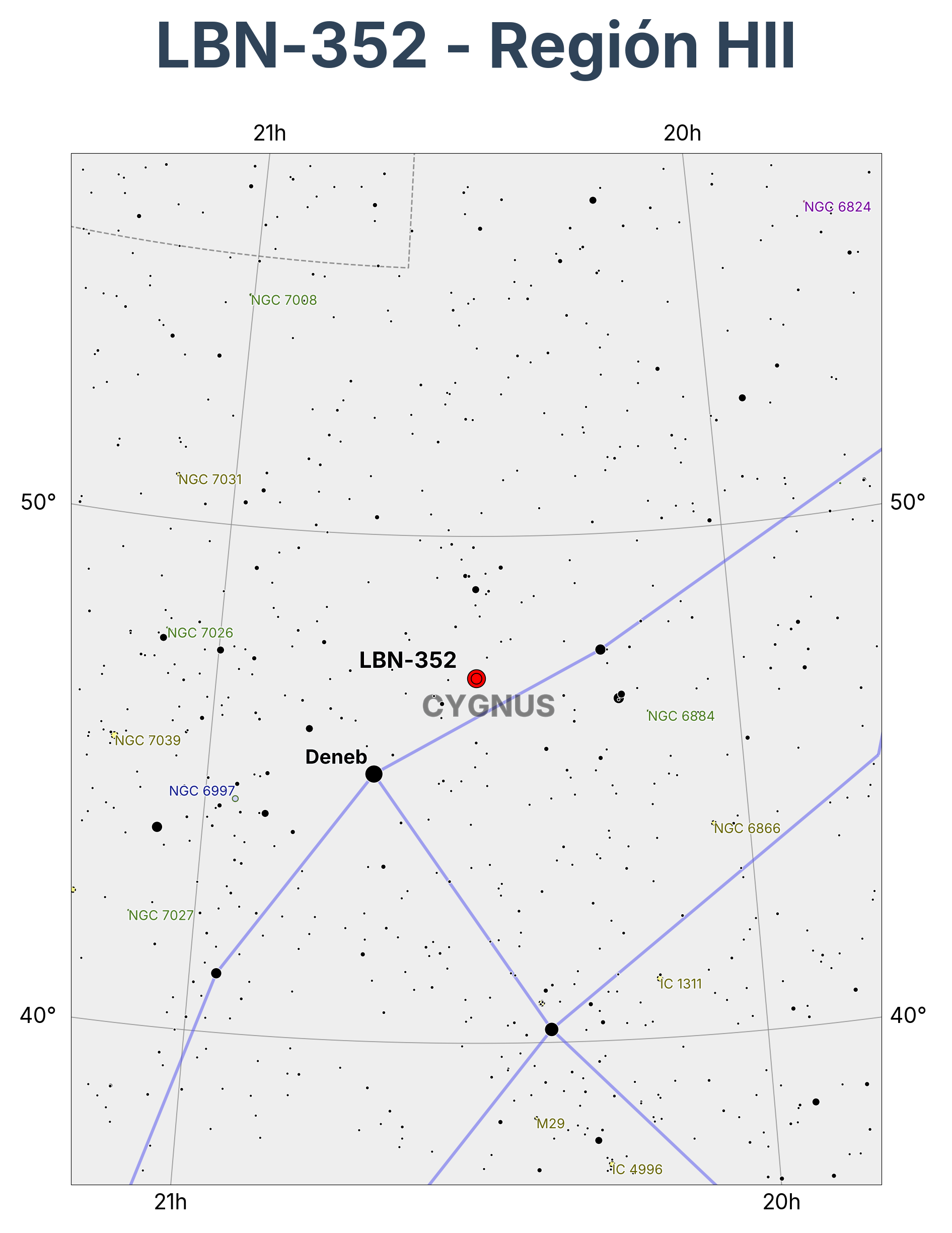 LBN-352 - Región HII en Cygnus (Cisne)