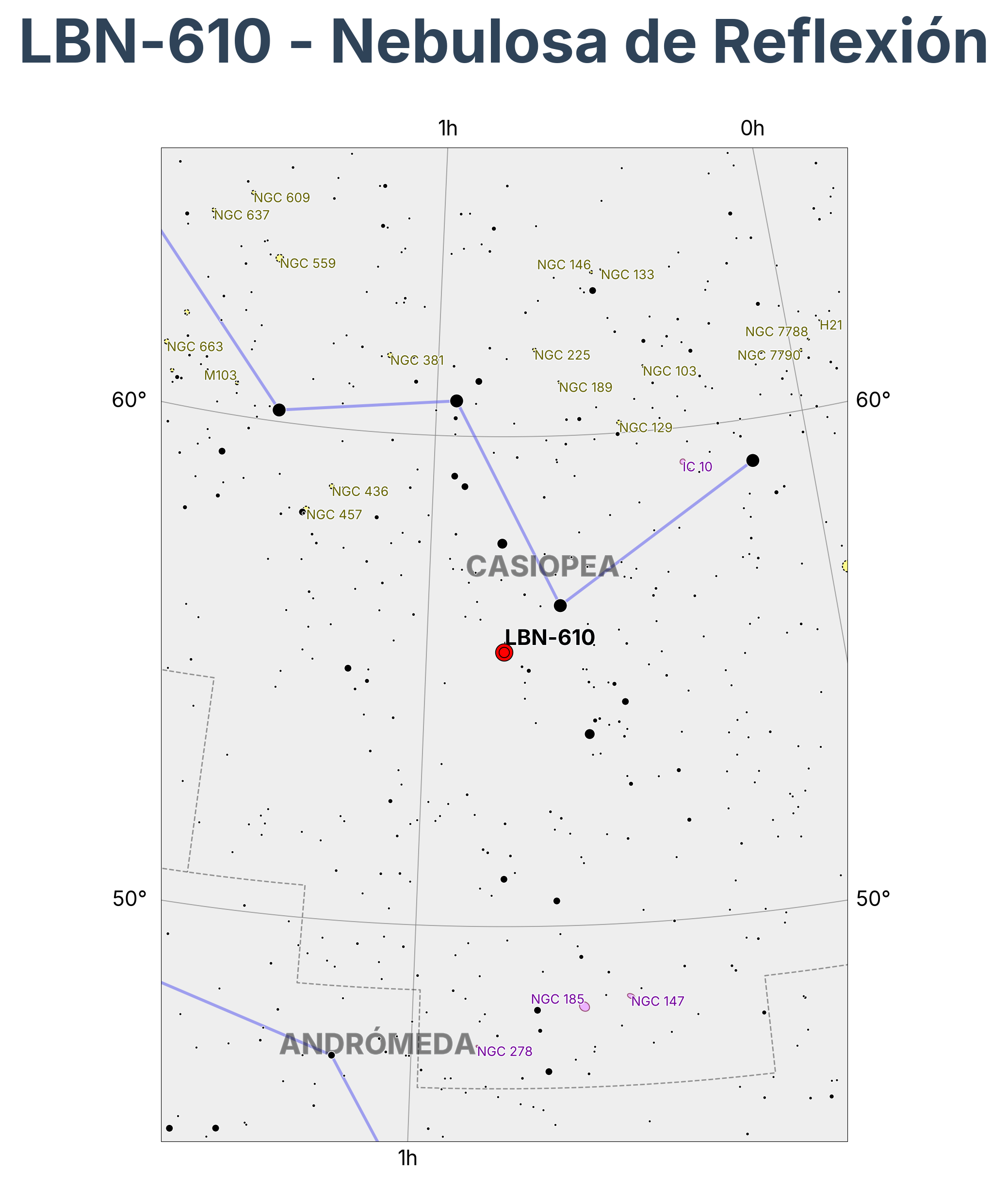 LBN-610 - Nebulosa de Reflexión en Cassiopeia (Casiopea)