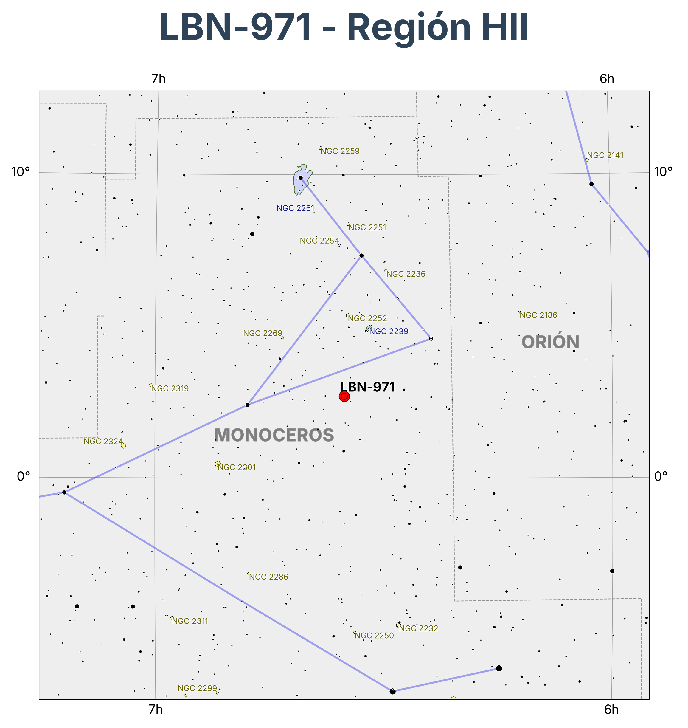 LBN-971 - Región HII en Monoceros (Unicornio)