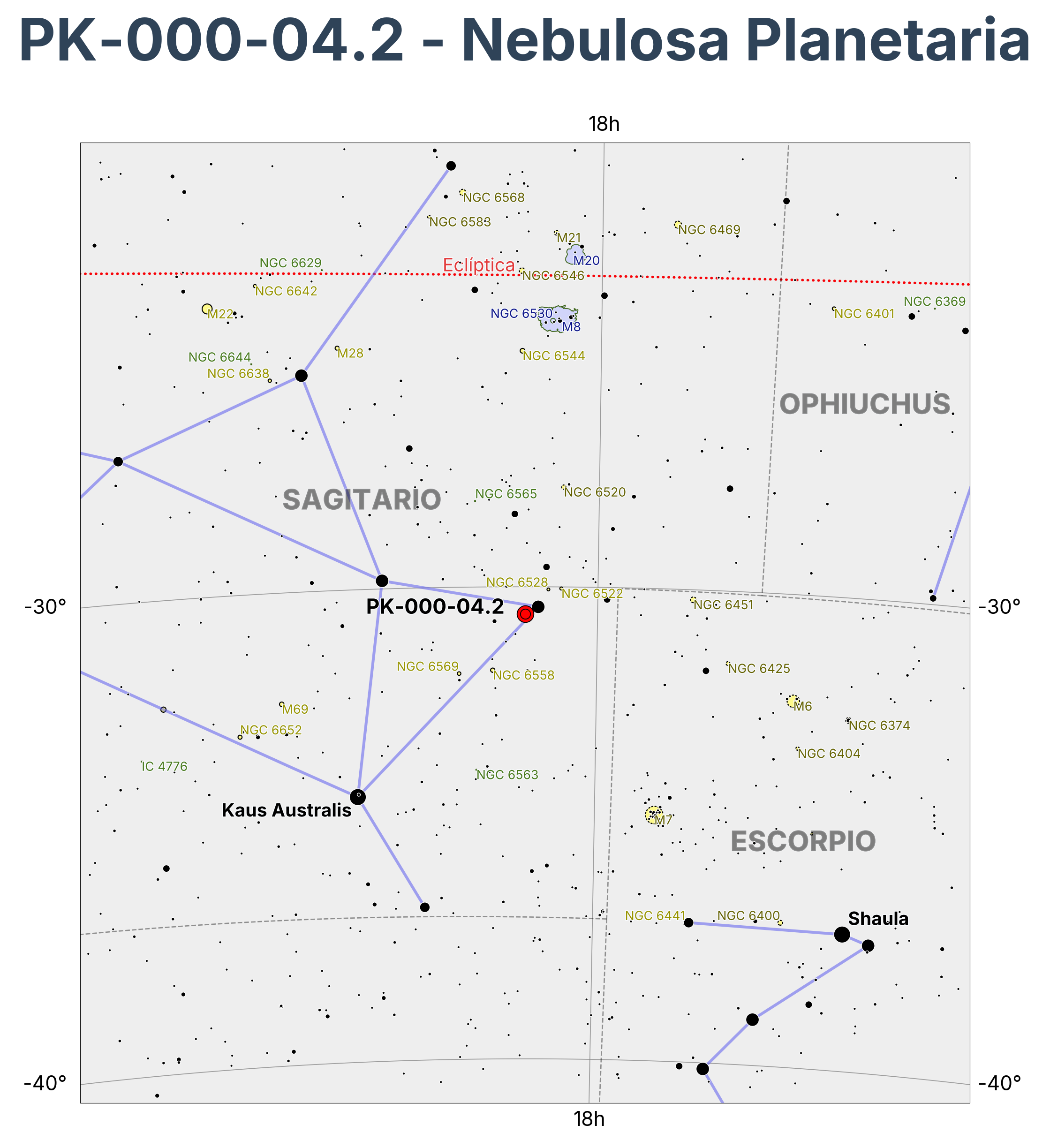 PK-000-04.2 - Nebulosa Planetaria en Sagitarius (Arquero)