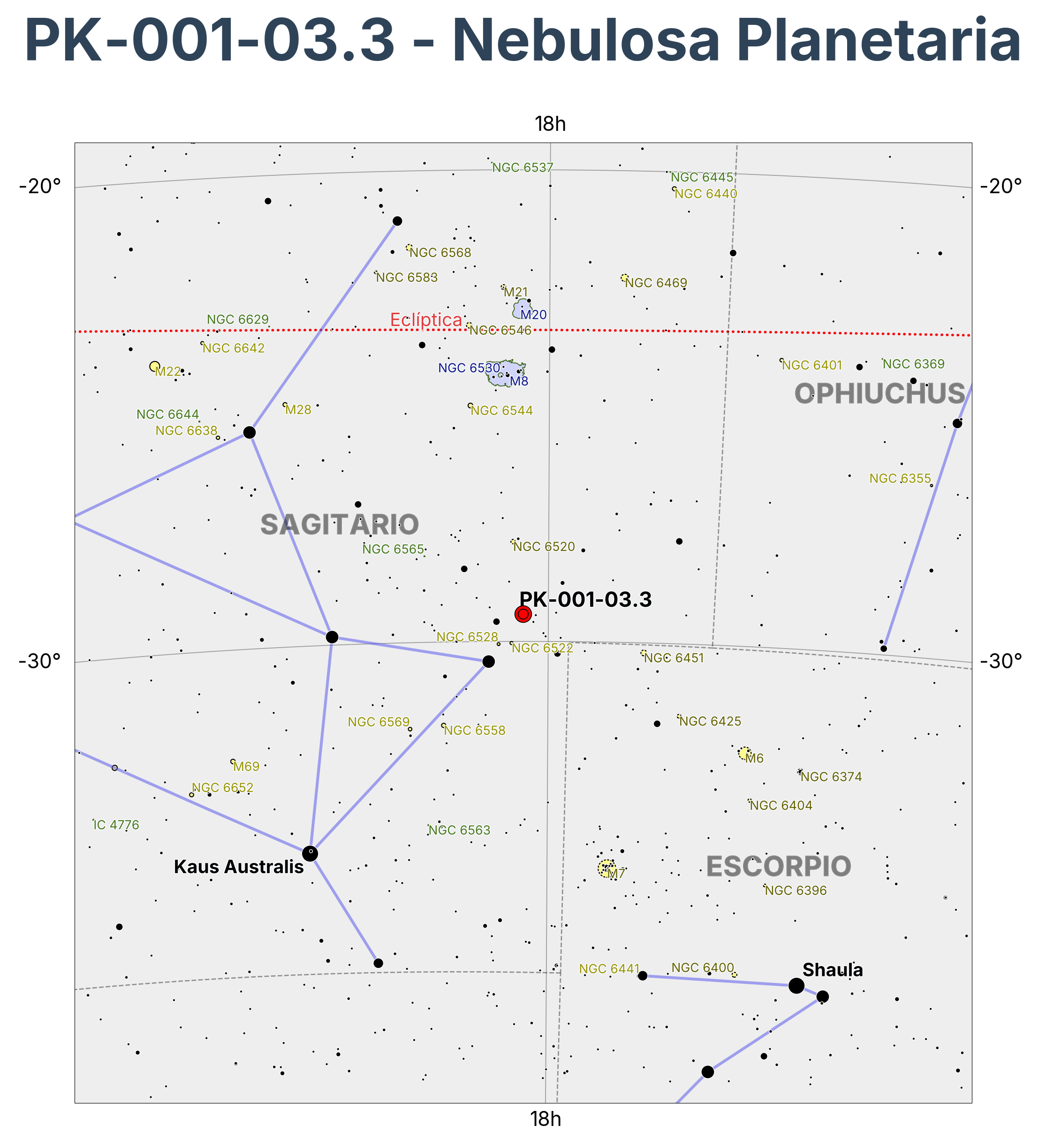 PK-001-03.3 - Nebulosa Planetaria en Sagitarius (Arquero)