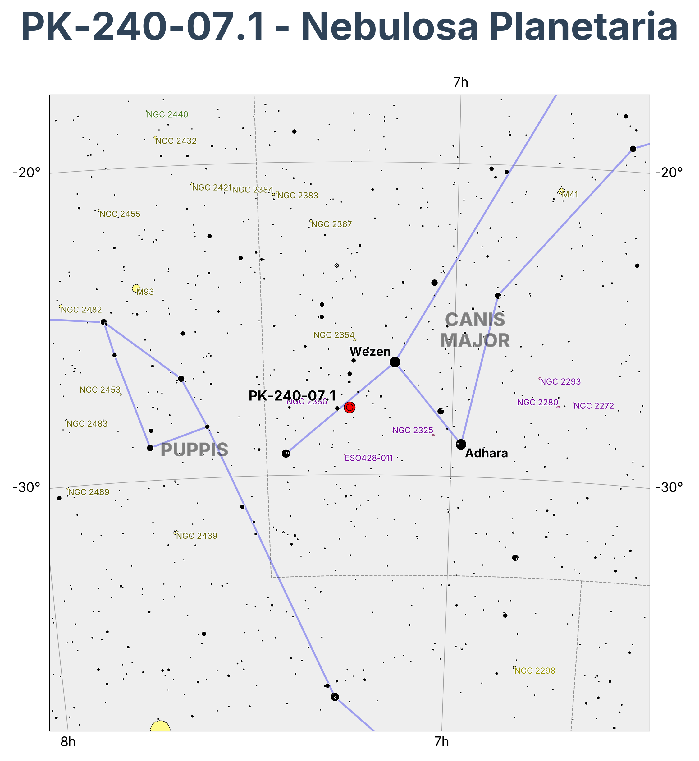 PK-240-07.1 - Nebulosa Planetaria en Canis Major (Can Mayor)