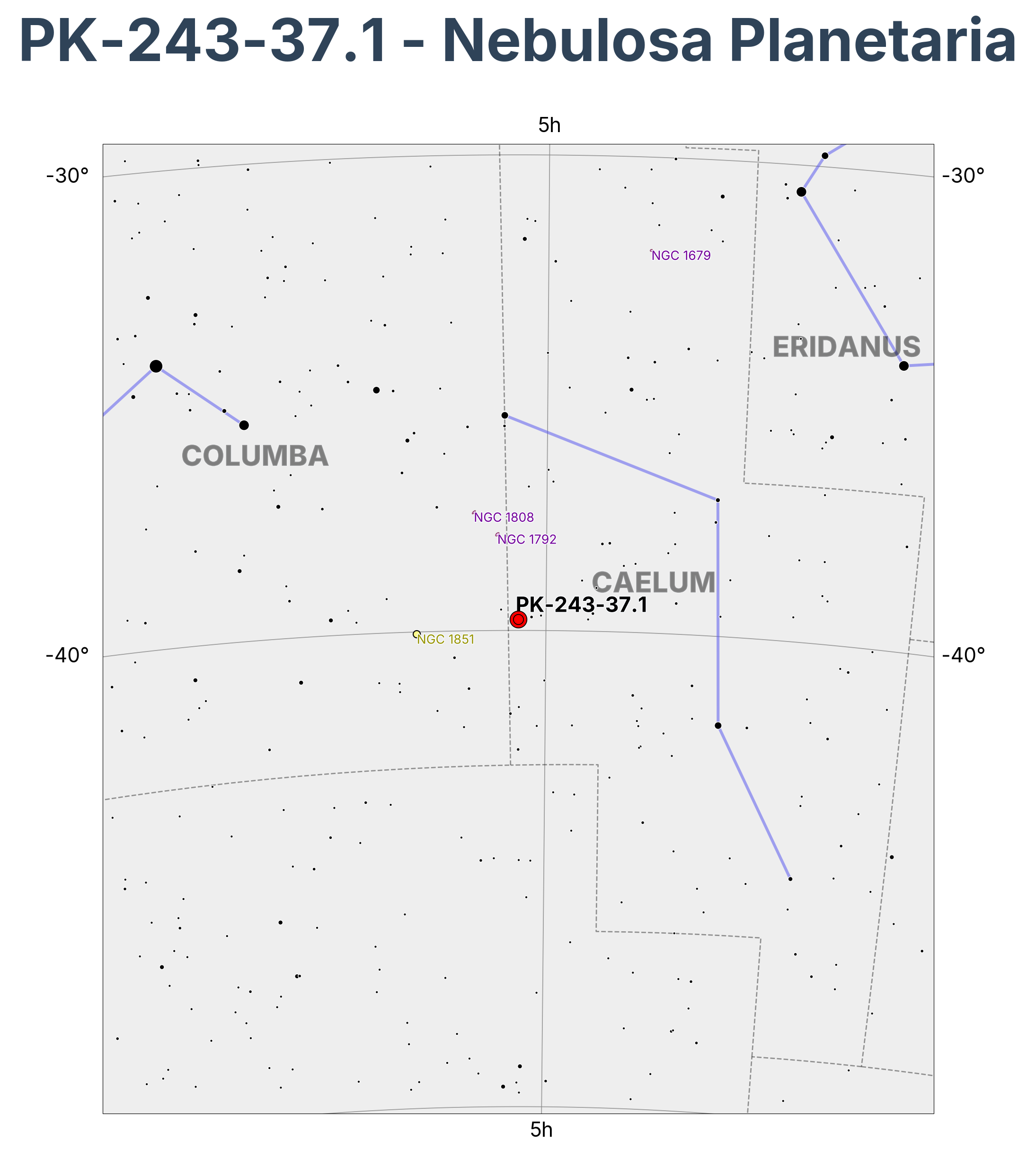 PK-243-37.1 - Nebulosa Planetaria en Caelum (Cincel)