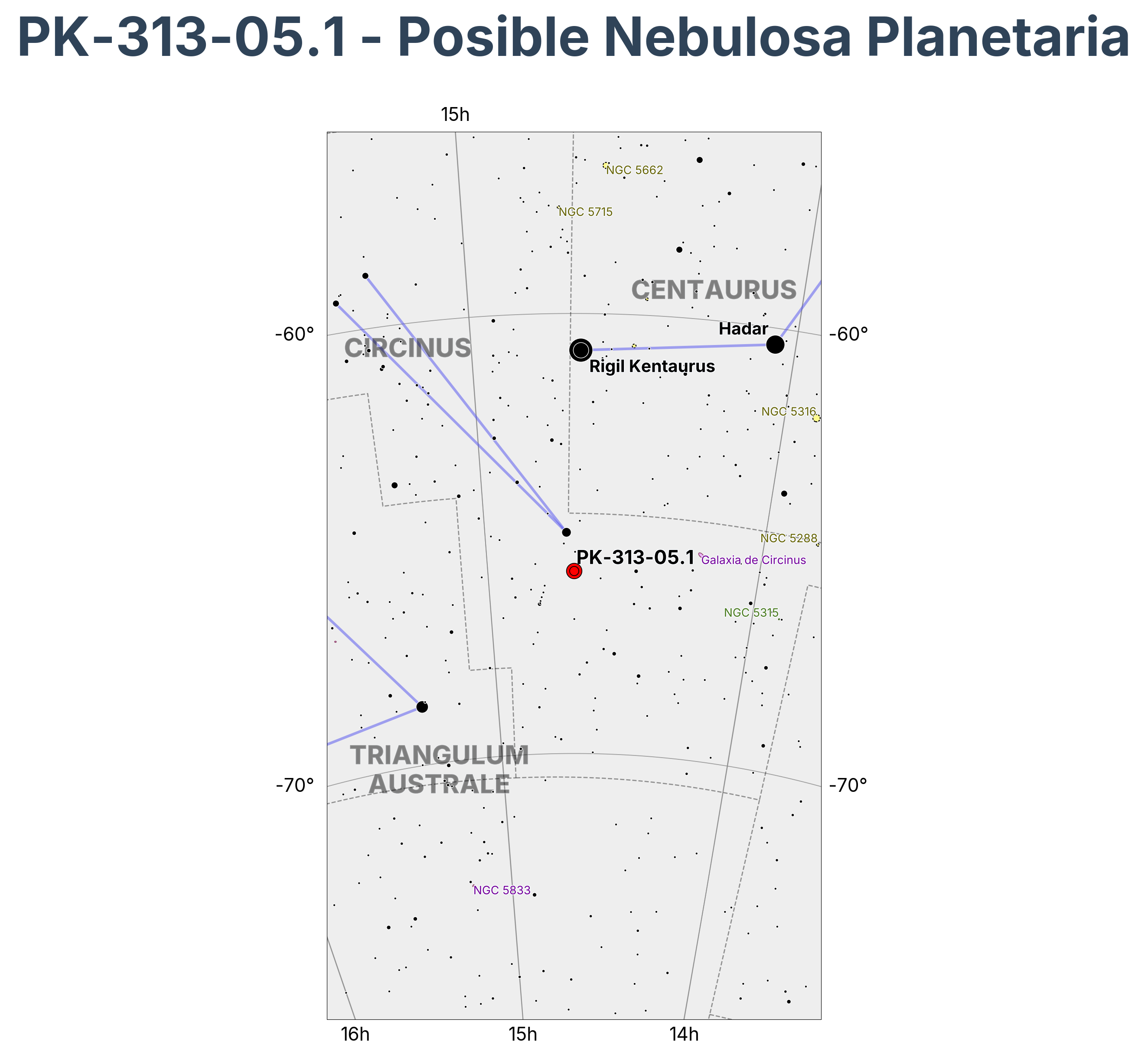 PK-313-05.1 - Posible Nebulosa Planetaria en Circinus (Compás)
