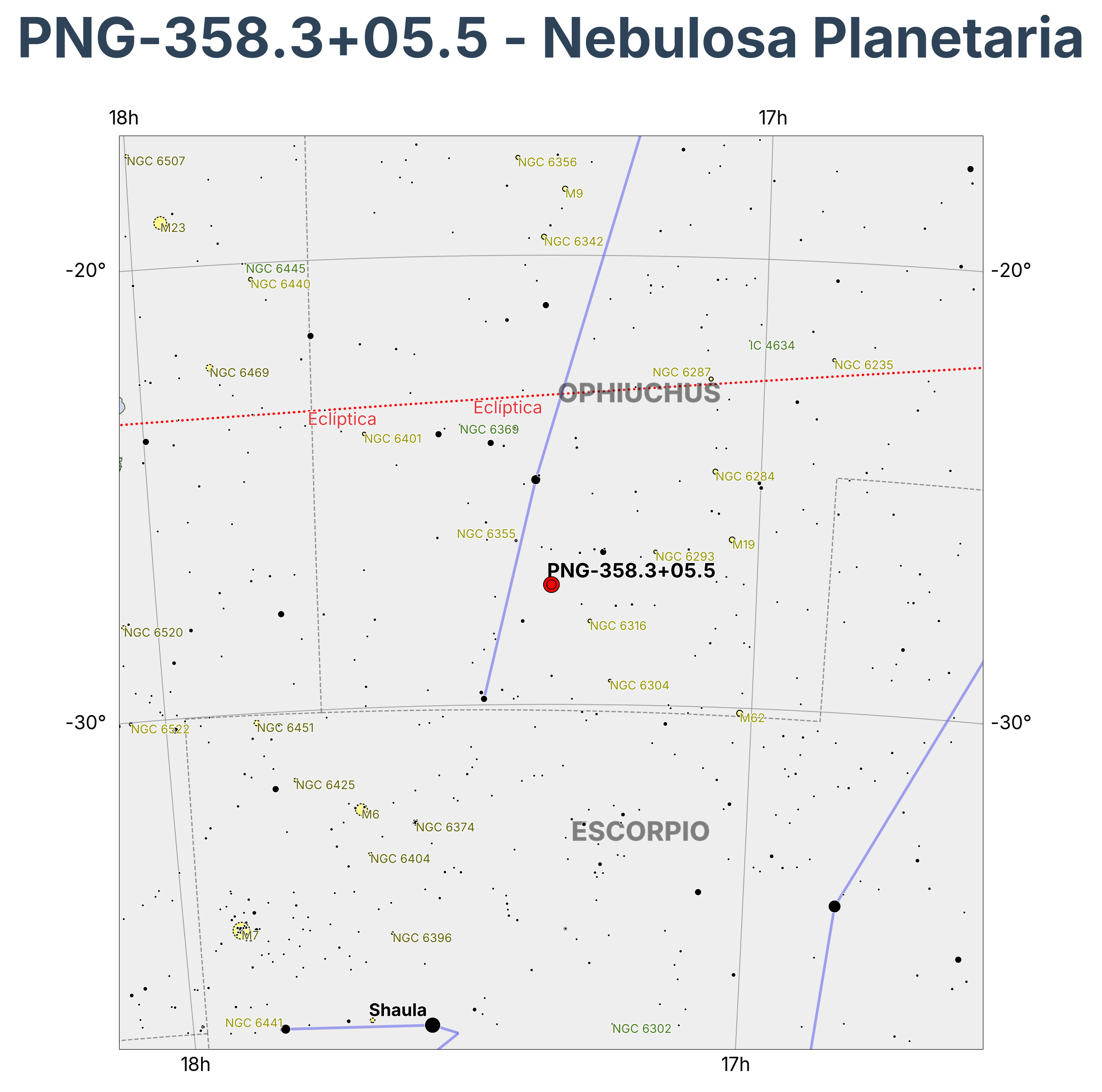 PNG-358.3+05.5 - Nebulosa Planetaria en Ofiuchus (Cazador de Serpientes)