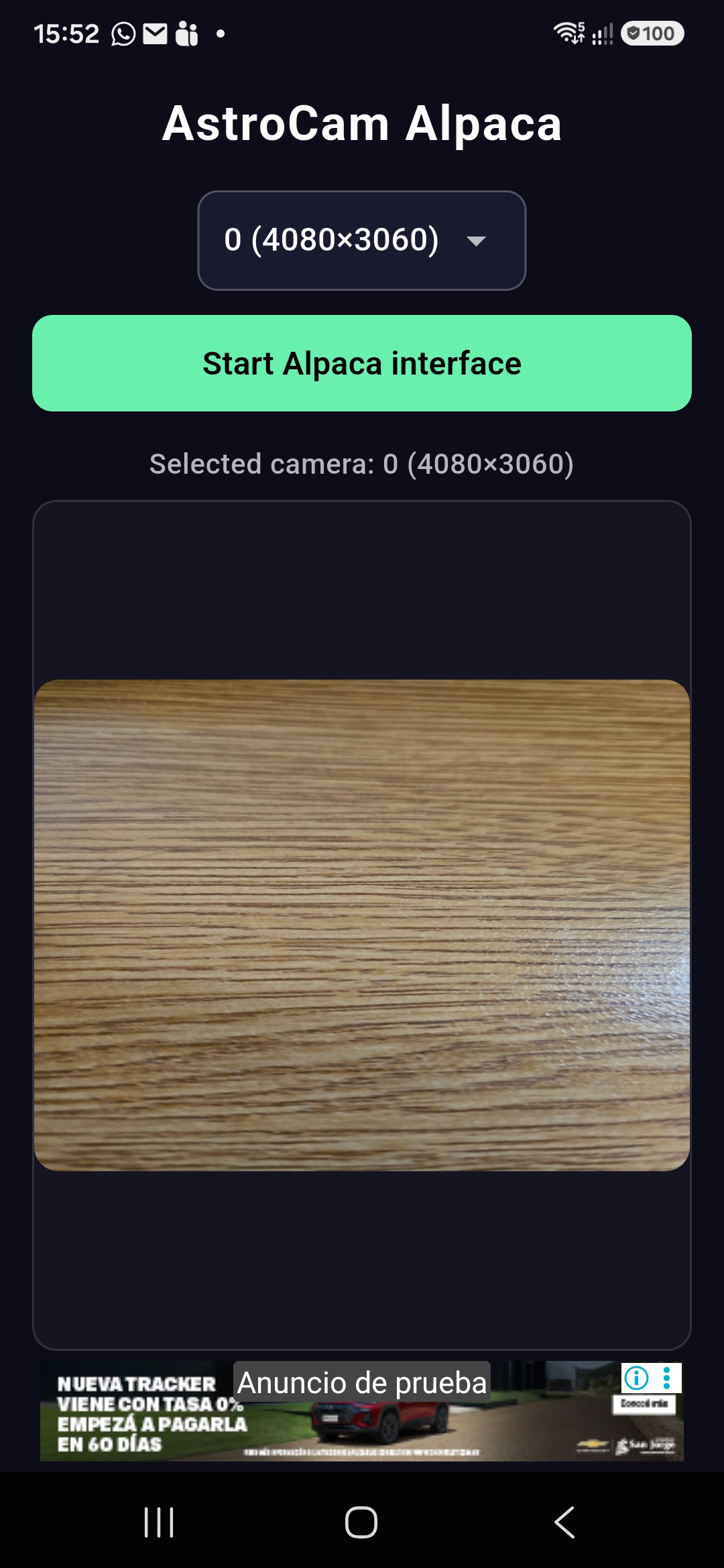 Captura de AstroCellCam